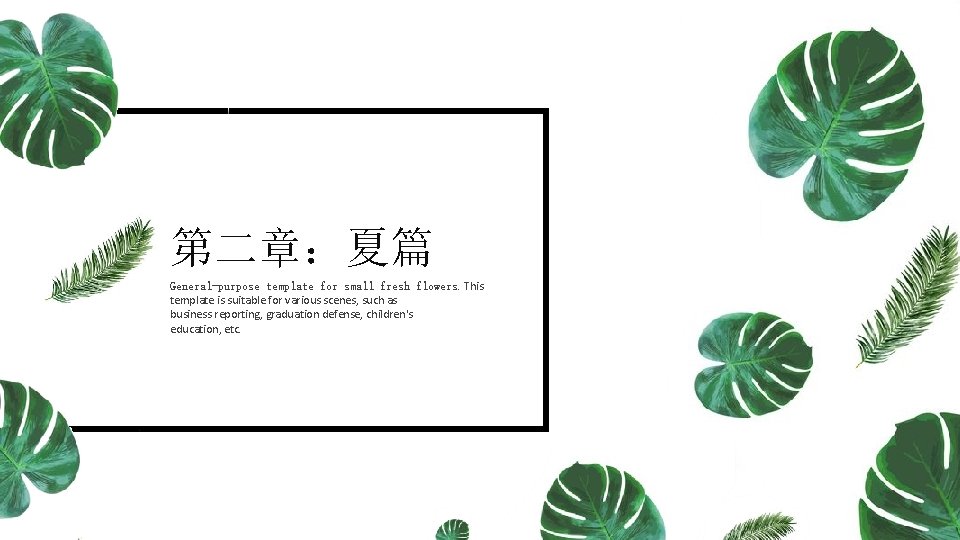 第二章：夏篇 General-purpose template for small fresh flowers. This template is suitable for various scenes,