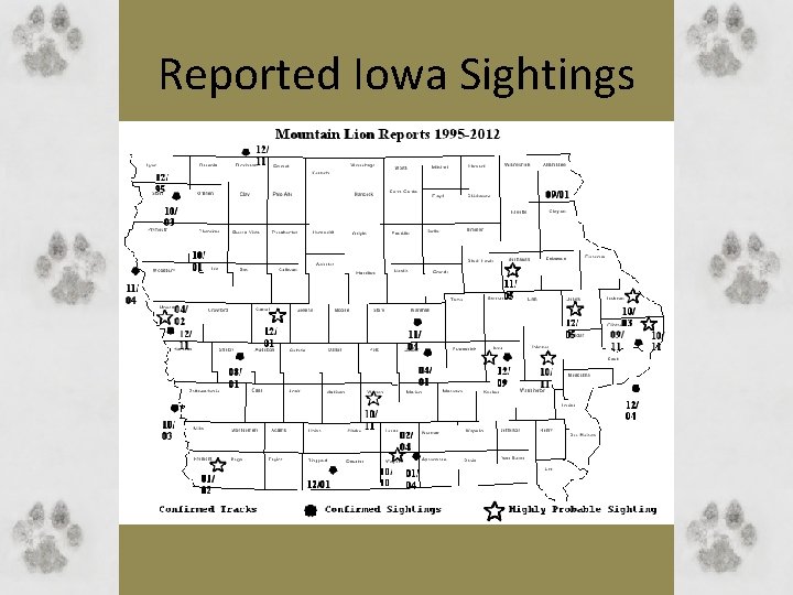 Reported Iowa Sightings 