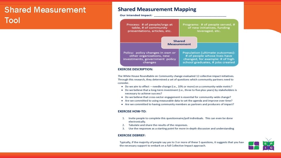 Shared Measurement Tool 