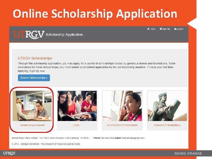 Online Scholarship Application • Body copy 