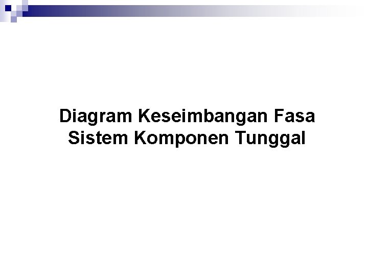 Diagram Keseimbangan Fasa Sistem Komponen Tunggal 