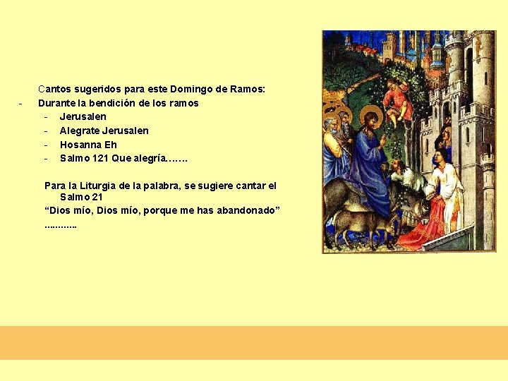 - Cantos sugeridos para este Domingo de Ramos: Durante la bendición de los ramos - Cantos sugeridos para este Domingo de Ramos: Durante la bendición de los ramos