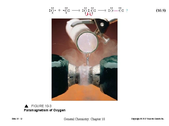 FIGURE 10 -3 Paramagnetism of Oxygen Slide 10 - 12 General Chemistry: Chapter 10