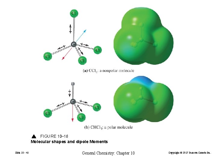 FIGURE 10 -16 Molecular shapes and dipole Moments Slide 10 - 45 General Chemistry: