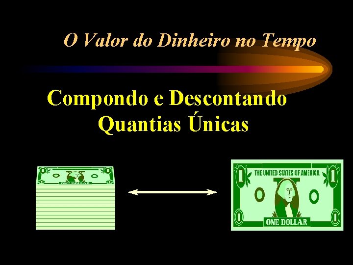 O Valor do Dinheiro no Tempo Compondo e Descontando Quantias Únicas 