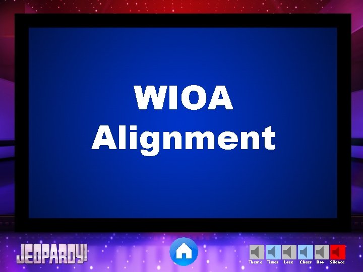 WIOA Alignment Theme Timer Lose Cheer Boo Silence 