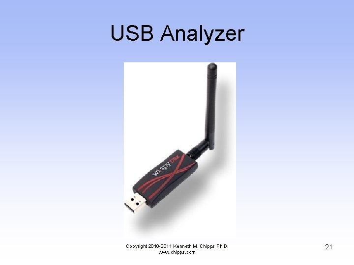 USB Analyzer Copyright 2010 -2011 Kenneth M. Chipps Ph. D. www. chipps. com 21
