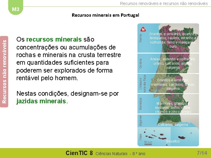 Recursos renováveis e recursos não renováveis Recursos minerais em Portugal Lisboa e vale do