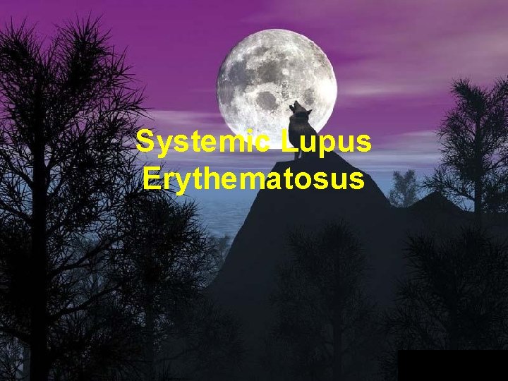 Systemic Lupus Erythematosus 
