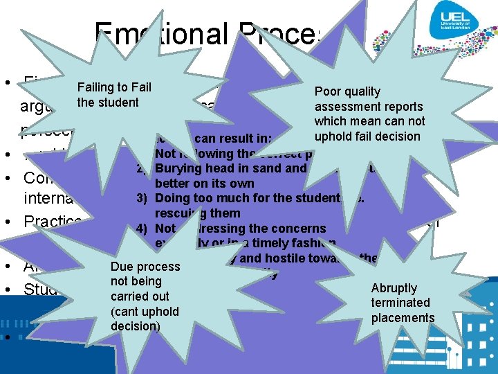 Emotional Processes • Finch, Schaub and Dalrymple (2013) Poor quality Failing to Fail the