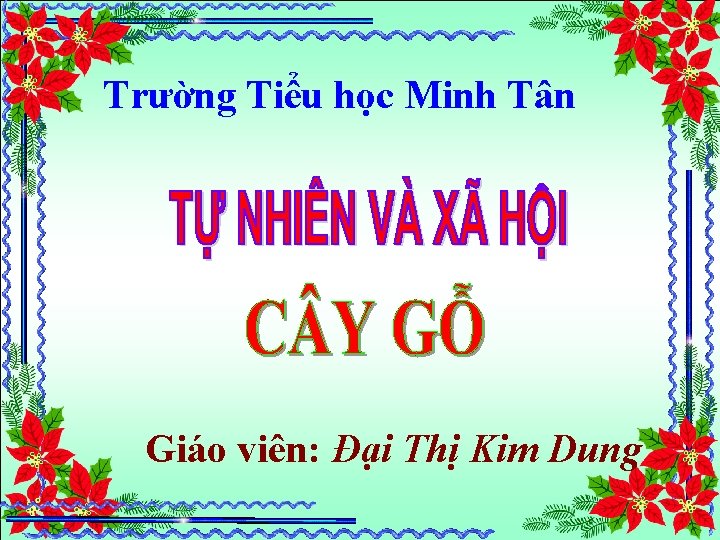 Trường Tiểu học Minh Tân Giáo viên: Đại Thị Kim Dung 