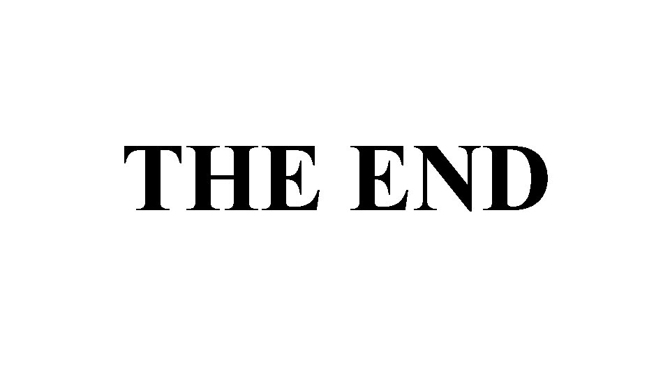 THE END 