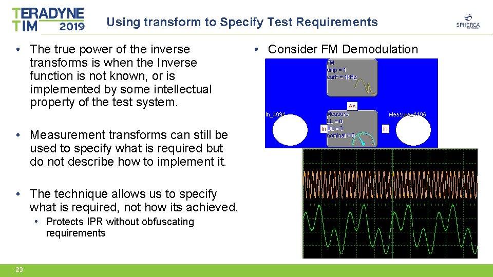Using transform to Specify Test Requirements • The true power of the inverse transforms