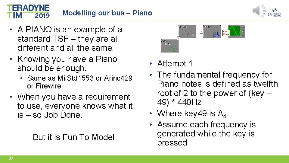 Modelling our bus – Piano • A PIANO is an example of a standard
