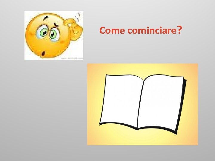 Come cominciare? 