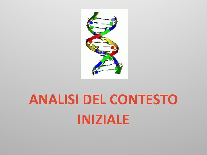 ANALISI DEL CONTESTO INIZIALE 