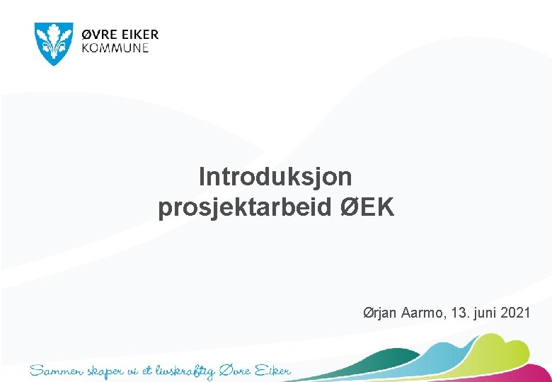 Introduksjon prosjektarbeid ØEK Ørjan Aarmo, 13. juni 2021 