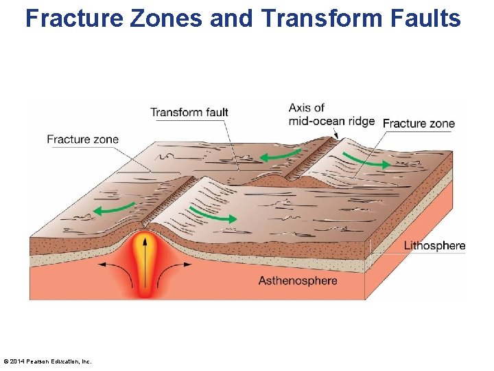 Fracture Zones and Transform Faults © 2014 Pearson Education, Inc. 