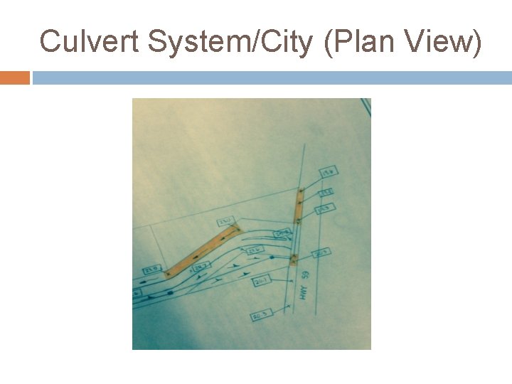 Culvert System/City (Plan View) 