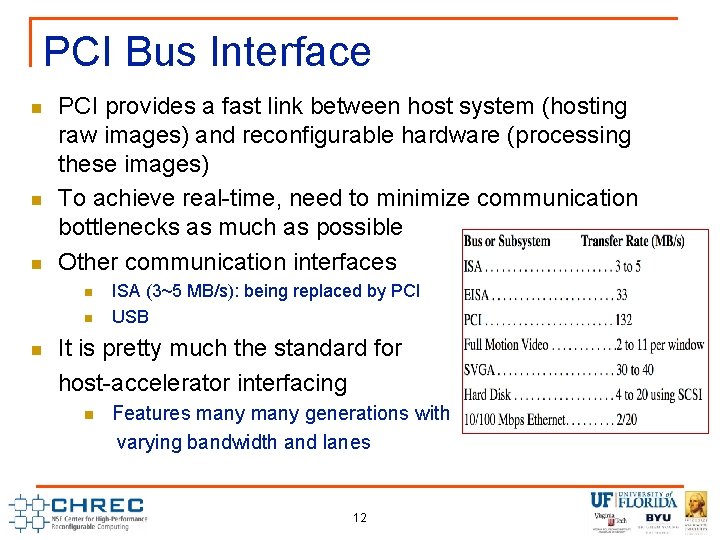 PCI Bus Interface n n n PCI provides a fast link between host system PCI Bus Interface n n n PCI provides a fast link between host system