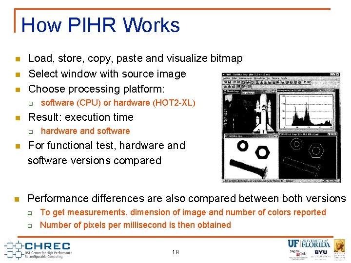 How PIHR Works n n n Load, store, copy, paste and visualize bitmap Select How PIHR Works n n n Load, store, copy, paste and visualize bitmap Select