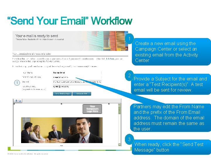 1 2 Create a new email using the Campaign Center or select an existing
