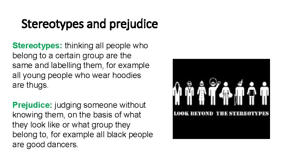 Stereotypes and prejudice Stereotypes: thinking all people who belong to a certain group are Stereotypes and prejudice Stereotypes: thinking all people who belong to a certain group are