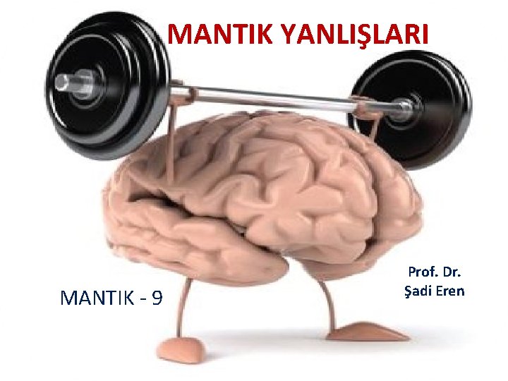 MANTIK YANLIŞLARI MANTIK - 9 Prof. Dr. Şadi Eren 