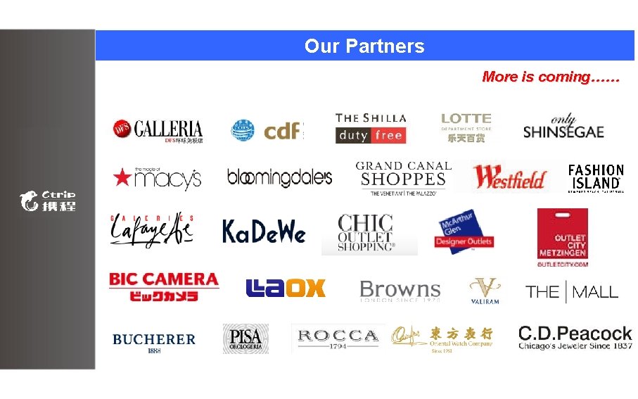 Our Partners More is coming…… 