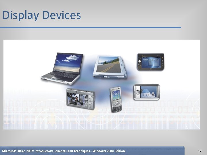 Display Devices Microsoft Office 2007: Introductory Concepts and Techniques - Windows Vista Edition 17