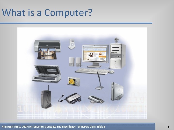What is a Computer? Microsoft Office 2007: Introductory Concepts and Techniques - Windows Vista