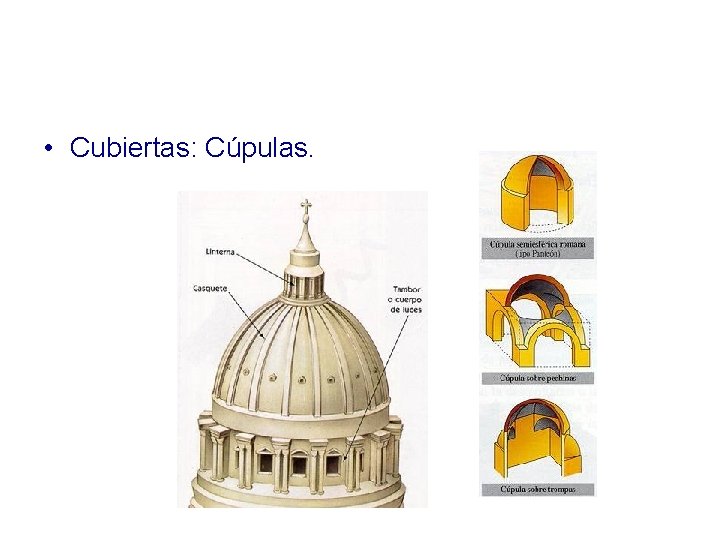  • Cubiertas: Cúpulas. 