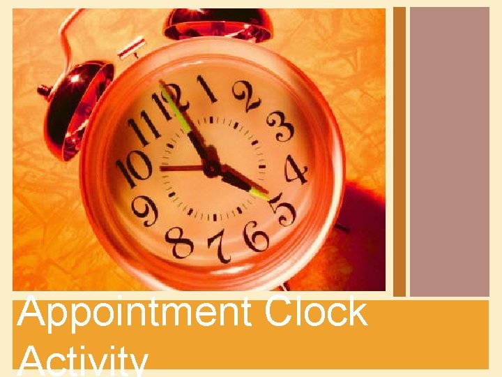 Appointment Clock Activity 