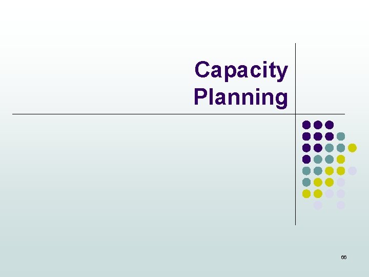 Capacity Planning 66 