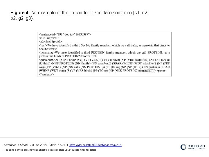 Figure 4. An example of the expanded candidate sentence {s 1, n 2, p
