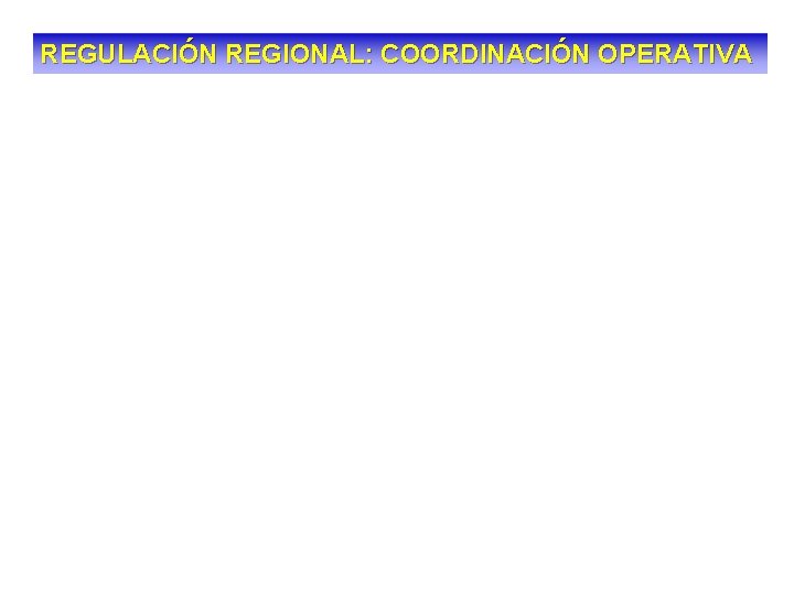 REGULACIÓN REGIONAL: COORDINACIÓN OPERATIVA 
