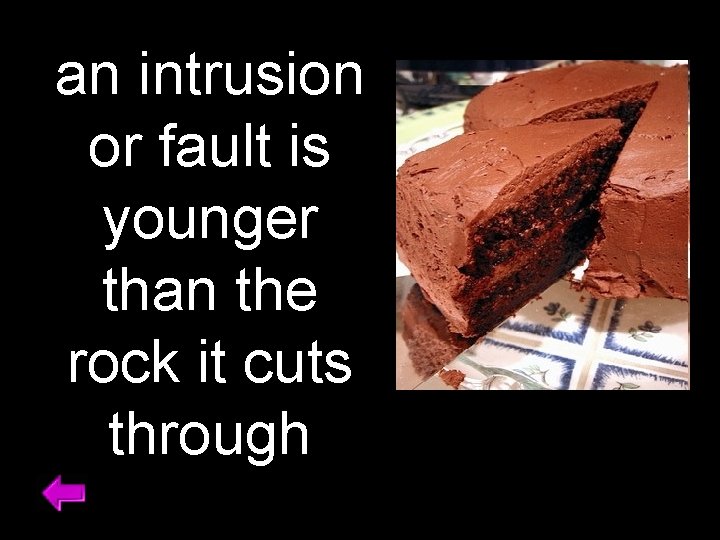 an intrusion or fault is younger than the rock it cuts through 