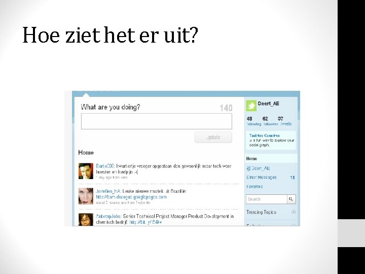 Hoe ziet het er uit? 