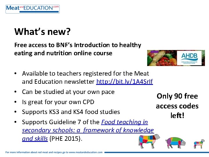 What’s new? Free access to BNF’s Introduction to healthy eating and nutrition online course