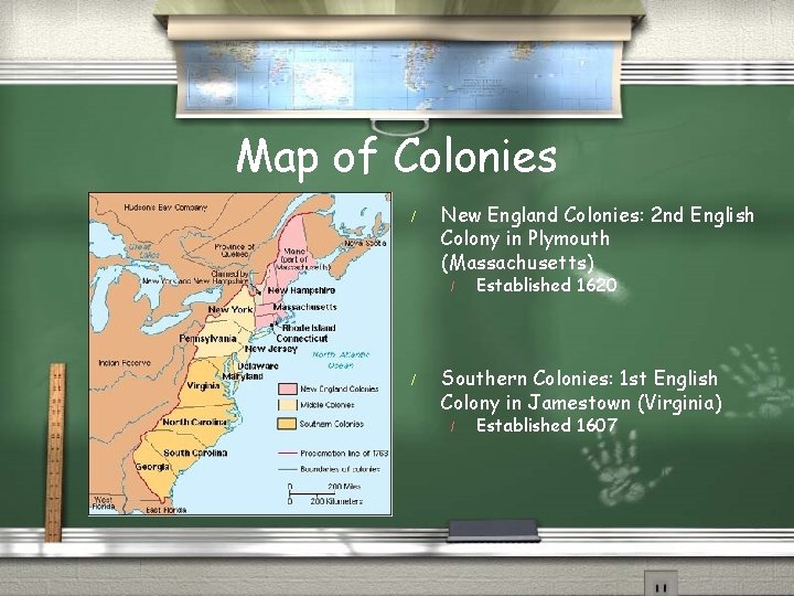 Map of Colonies / New England Colonies: 2 nd English Colony in Plymouth (Massachusetts)