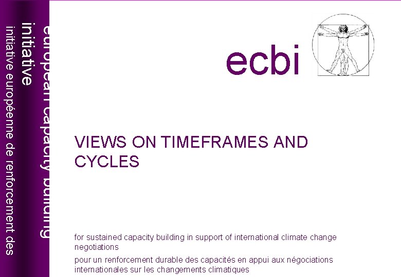 VIEWS ON TIMEFRAMES AND CYCLES for sustained capacity building in support of international climate