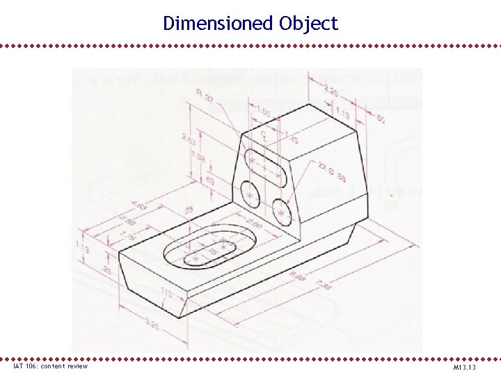 Dimensioned Object IAT 106: content review M 13. 13 