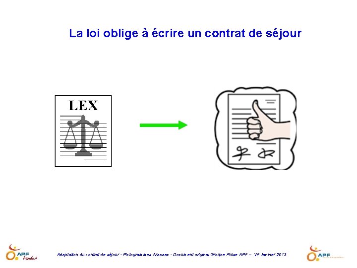 La loi oblige à écrire un contrat de séjour Adaptation du contrat de séjour