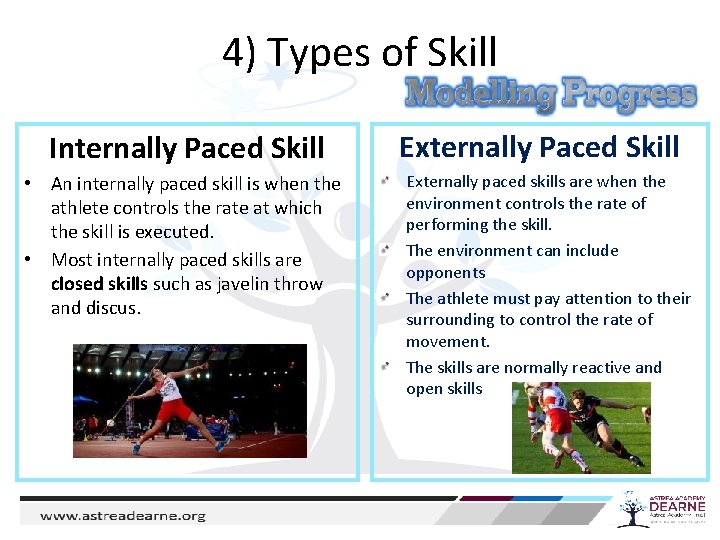 4) Types of Skill Internally Paced Skill • An internally paced skill is when