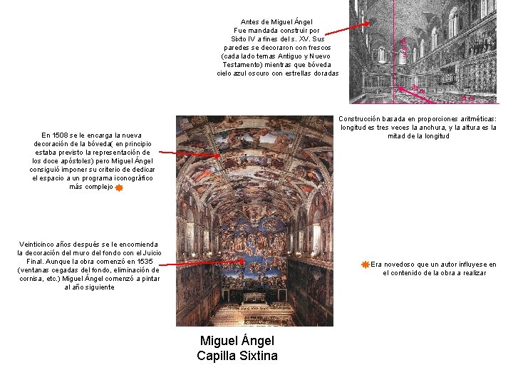 19`5 m. Antes de Miguel Ángel Fue mandada construir por Sixto IV a fines