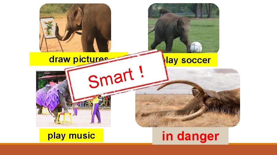 draw pictures ！ t r a Sm play music play soccer in danger 