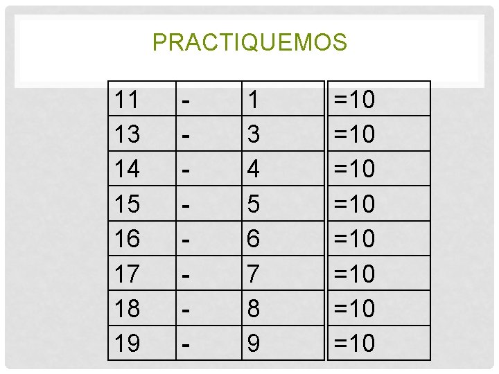 OPERACIONES SUMAS Y RESTAS QUE DAN COMO RESULTADO