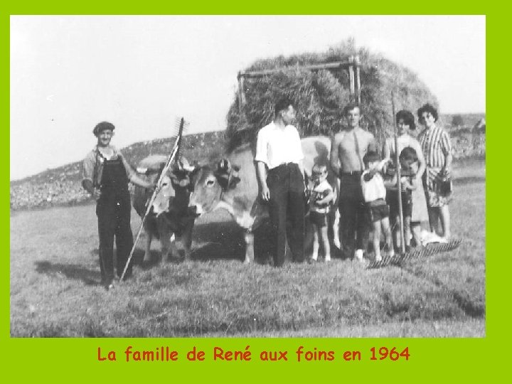 La famille de René aux foins en 1964 