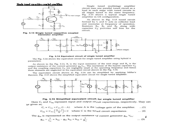 Single tuned capacitive coupled amplifier: 4 