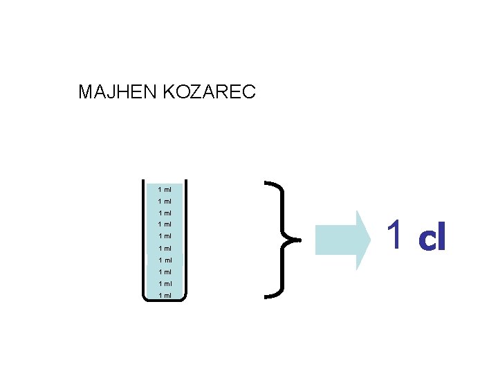 MAJHEN KOZAREC 1 ml 1 ml 1 ml 1 cl 